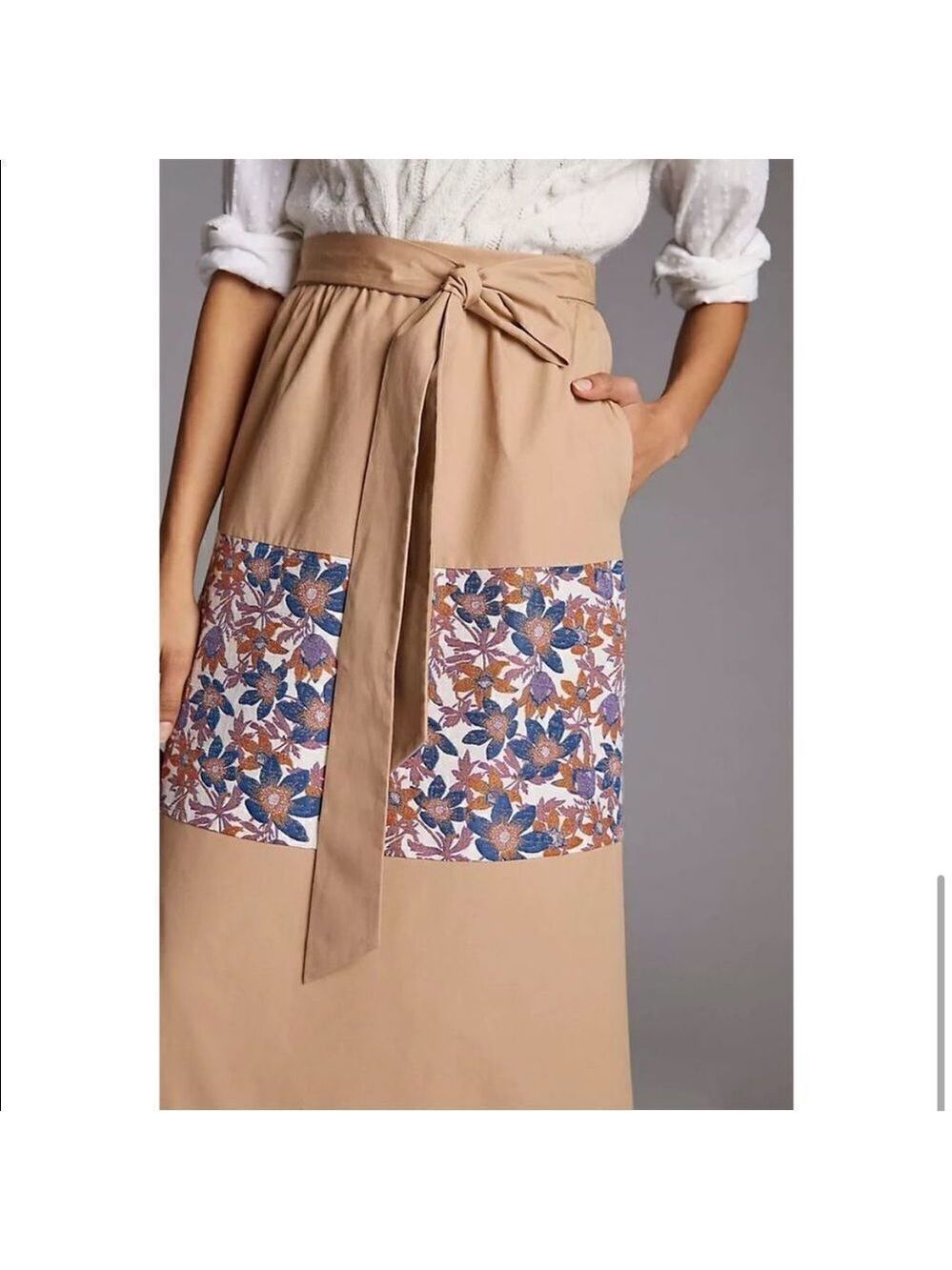 NEW Sachin + Babi Tan and Floral Jacquard Maxi Skirt Size 12 - Picture 2 of 14